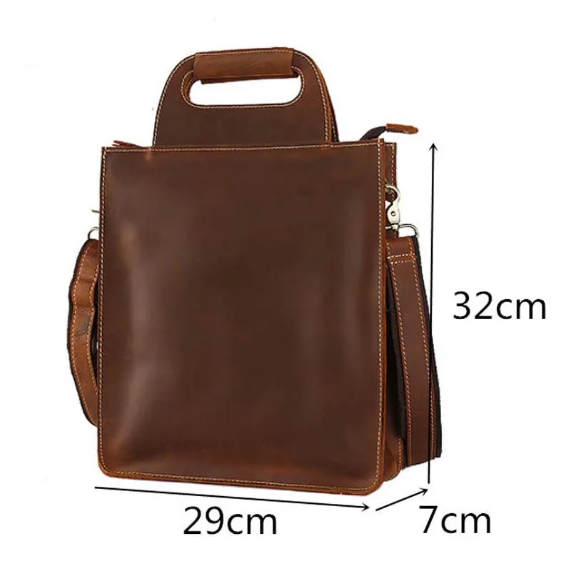 AETOO мужская сумка кожаная на одно плечо Вертикальная квадратная Ретро простая