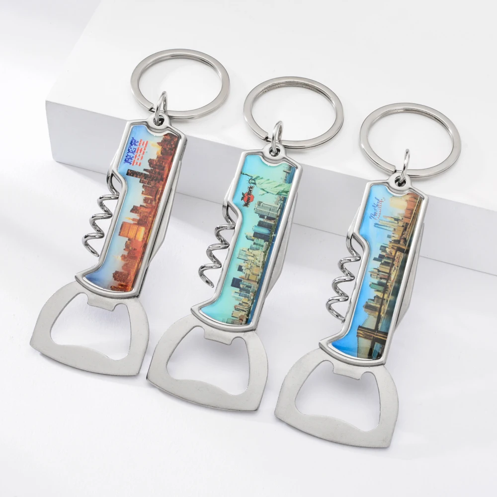 Vicney New Arrival York Opener Keychain Zinc Alloy Building Silicone Key Chain For Men Keyring Gift Friend | Украшения и