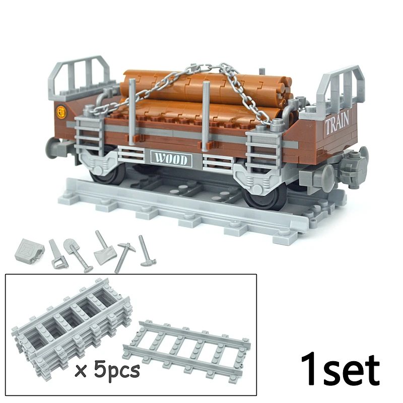 

Freight train building blocks sets Train station model railways construction brick kits trein tracks rails Compatible All Brands