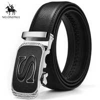 no onepaul designed for men with metal automatic buckle to produce high price affordable business leisure brand leather belt