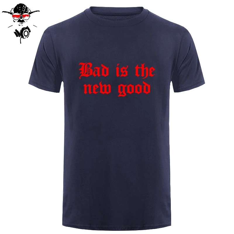 BAD IS THE NEW GOOD Мужская футболка с принтом слоган SWAG хипстер RELIGION CROSS топ унисекс