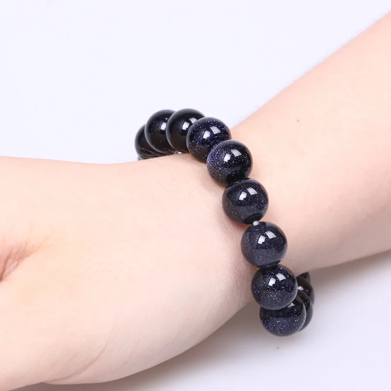 

New Natural Stone Men Bracelets Brazil Crystal Blue Sand Stone Bracelet Yuki Healing Energy Stone Bracelets Lucky Star Bracelet