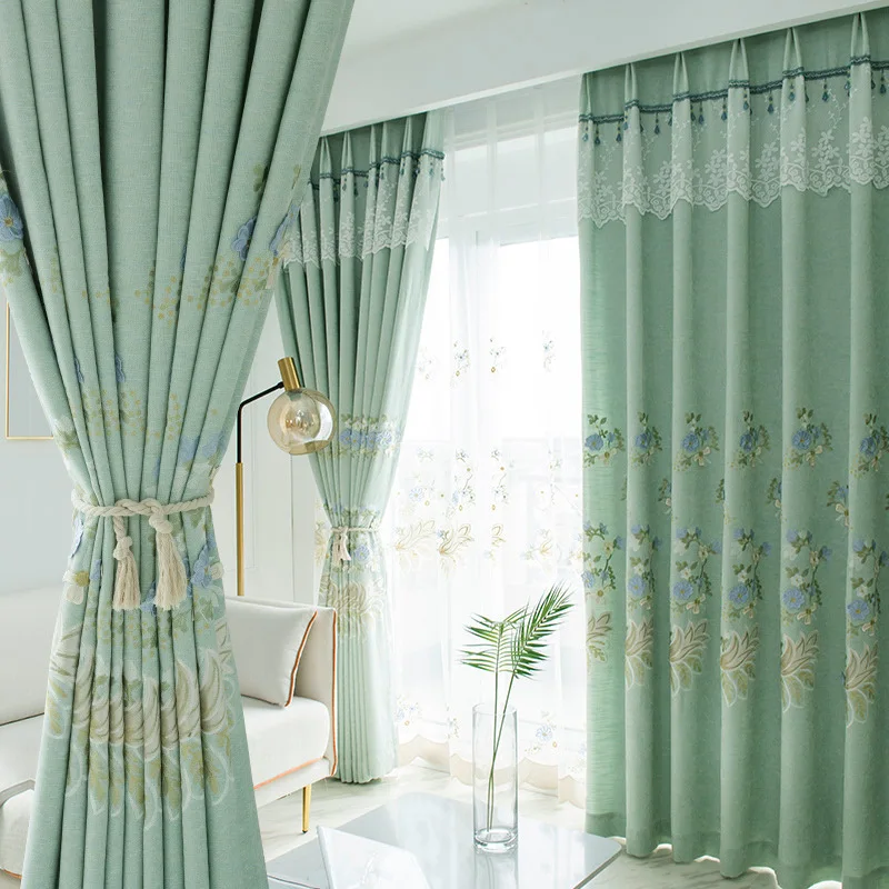 

Nordic Minimalist Curtain Embossed Blackout Curtains for Living Dining Room Bedroom