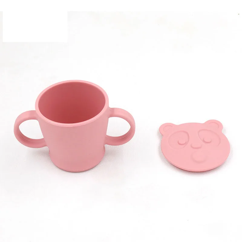 

140ml Drinking Cup Shatter-resistant Silicone Bear Cup Lid Drinking Cup Children Adult Outdoor Toothbrush Cup