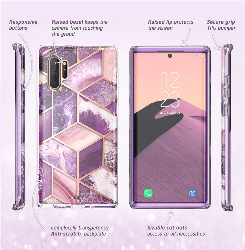 Чехол для samsung Galaxy Note 10 Plus() i-Blason Cosmo Full-блеск для тела Чехол под мрамор чехол без встроенной защитной пленки для экрана