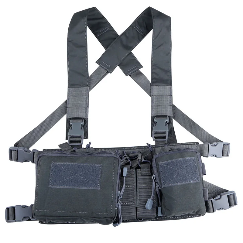 Chest Rig GY Тактическая нагрудная Установка X Жгут жилет Перевозчик Броня армейская винтовка пистолет журнал утилита живота Мешок Охотничьи Аксессуары 5,56 7,62 - Цвет: Chest Rig GY
