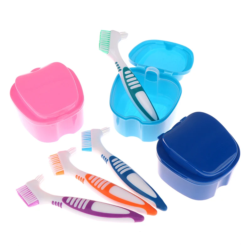 

Dental Retainer Orthodontic Mouth Guard Denture Storage Case Box Teeth Brush Oral Hygiene Supplies Organizer Accessories 4Colors