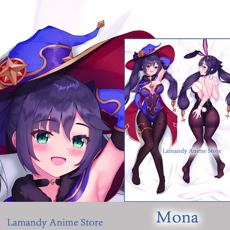 

Двусторонняя наволочка Dakimakura Anime Genshin Impact Mona, наволочка для тела в натуральную величину