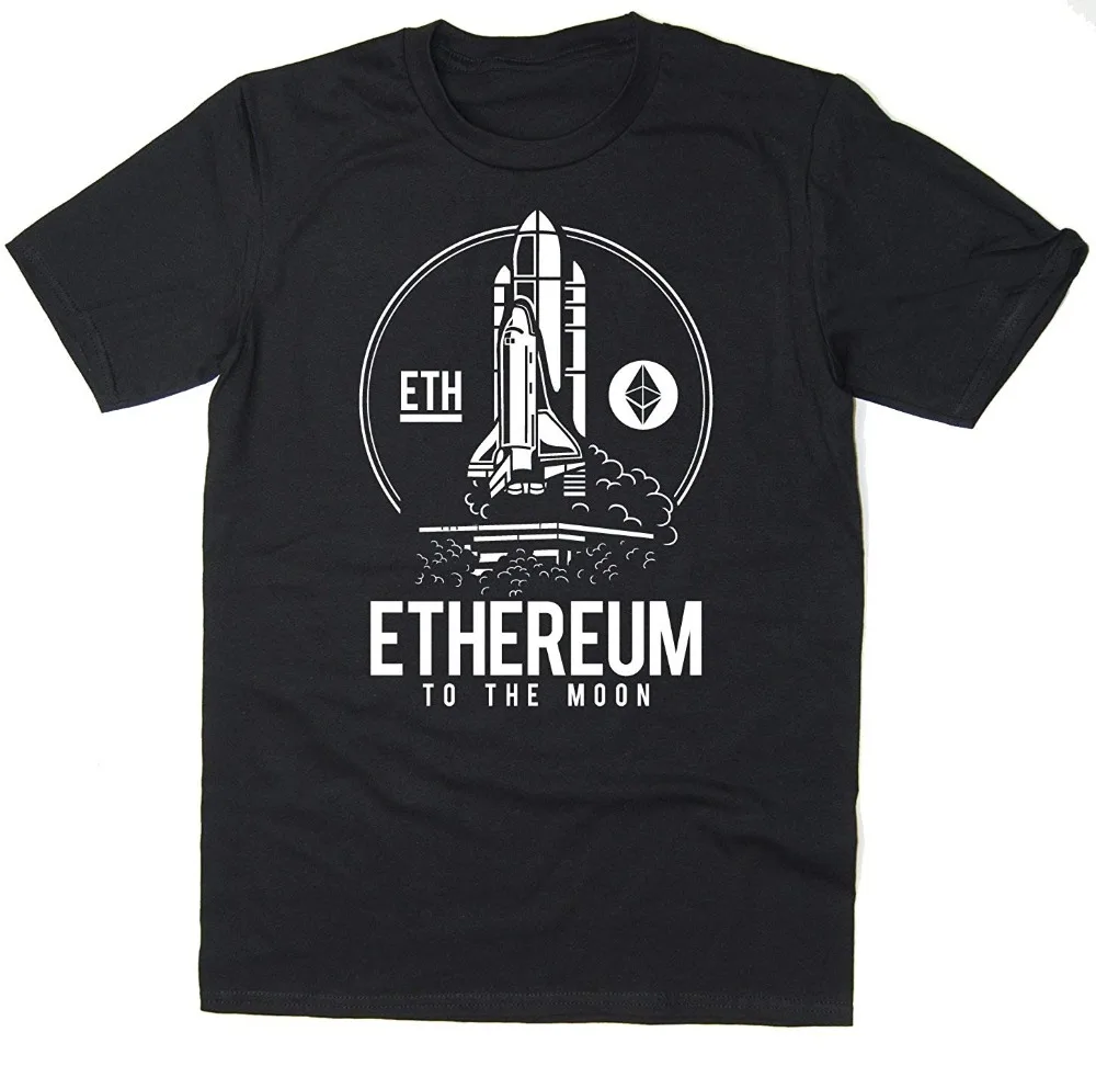 

'Ethereum To The Moon' Mens Funny Printed 2019 Cotton Short-Sleeve Print Funny Cotton Short Sleeve Printed T Shirt Business
