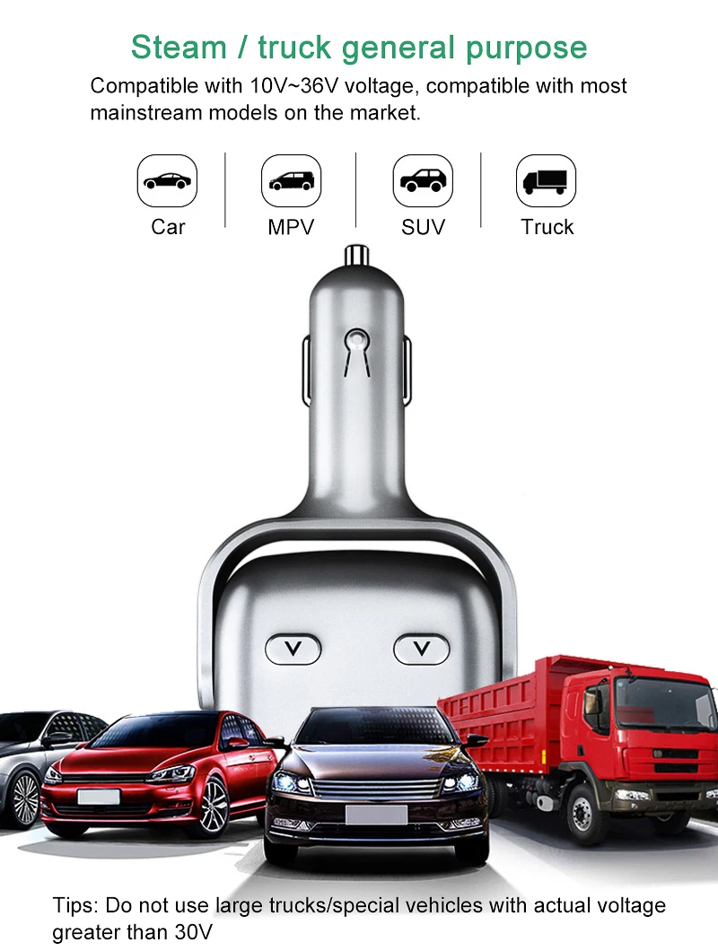 Автомобильный адаптер для зарядки светодиодный двумя USB-портами разветвитель