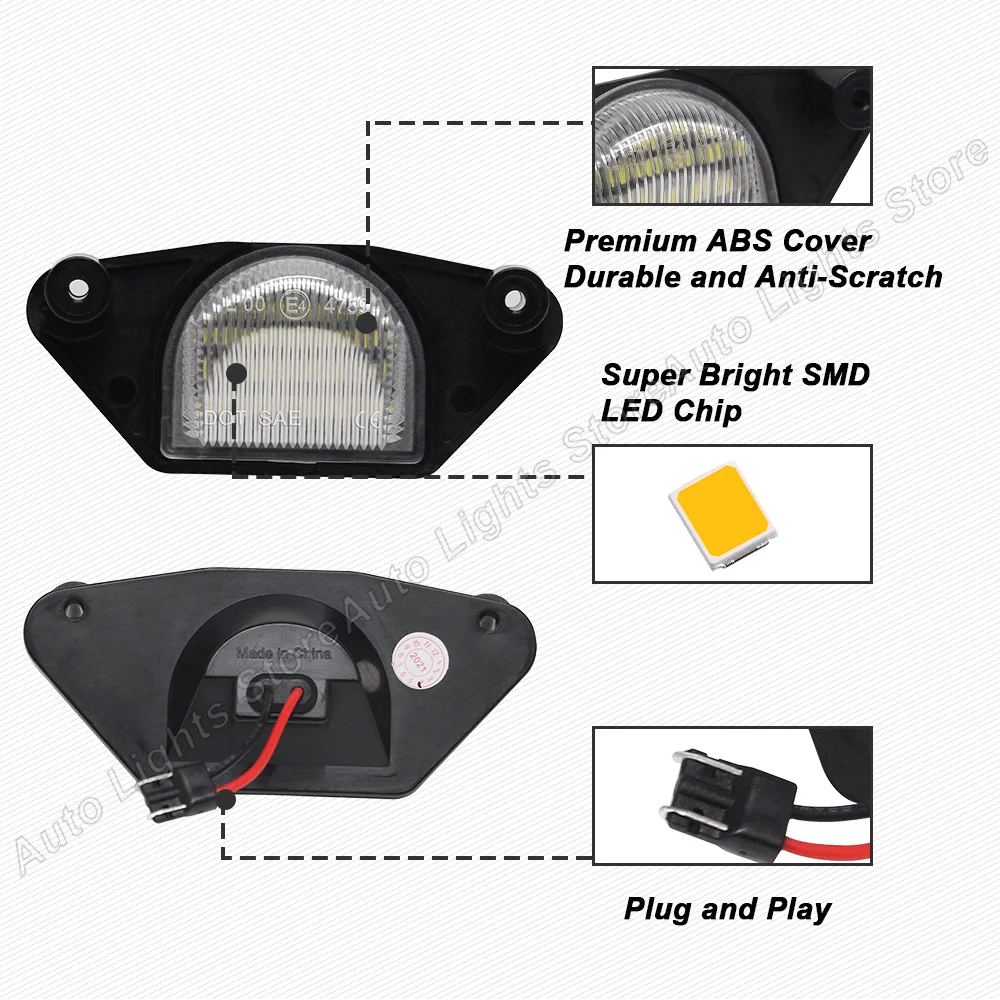 2X светодиодная подсветильник ка номерного знака для Chevy Corvette C4 C5 C6 Impala Monte Carlo Lumina