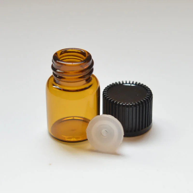 Маленькие флаконы из янтарного стекла 1 мл флакон-капельница для жидкости