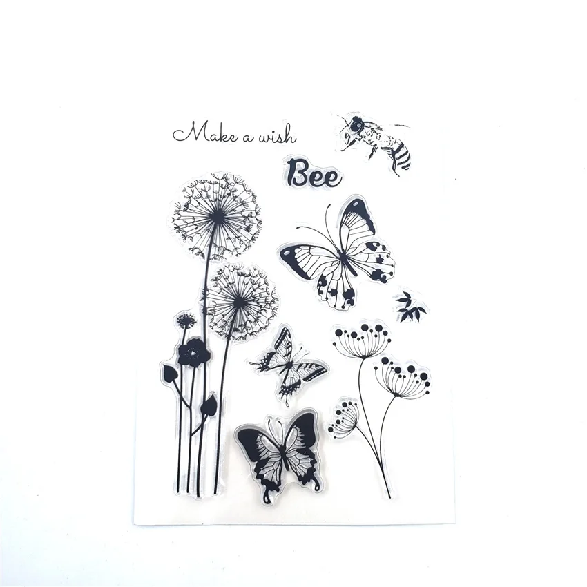 Горячая продажа Бабочка Dandel Алфавит Прозрачный штамп/силиконовый валик для