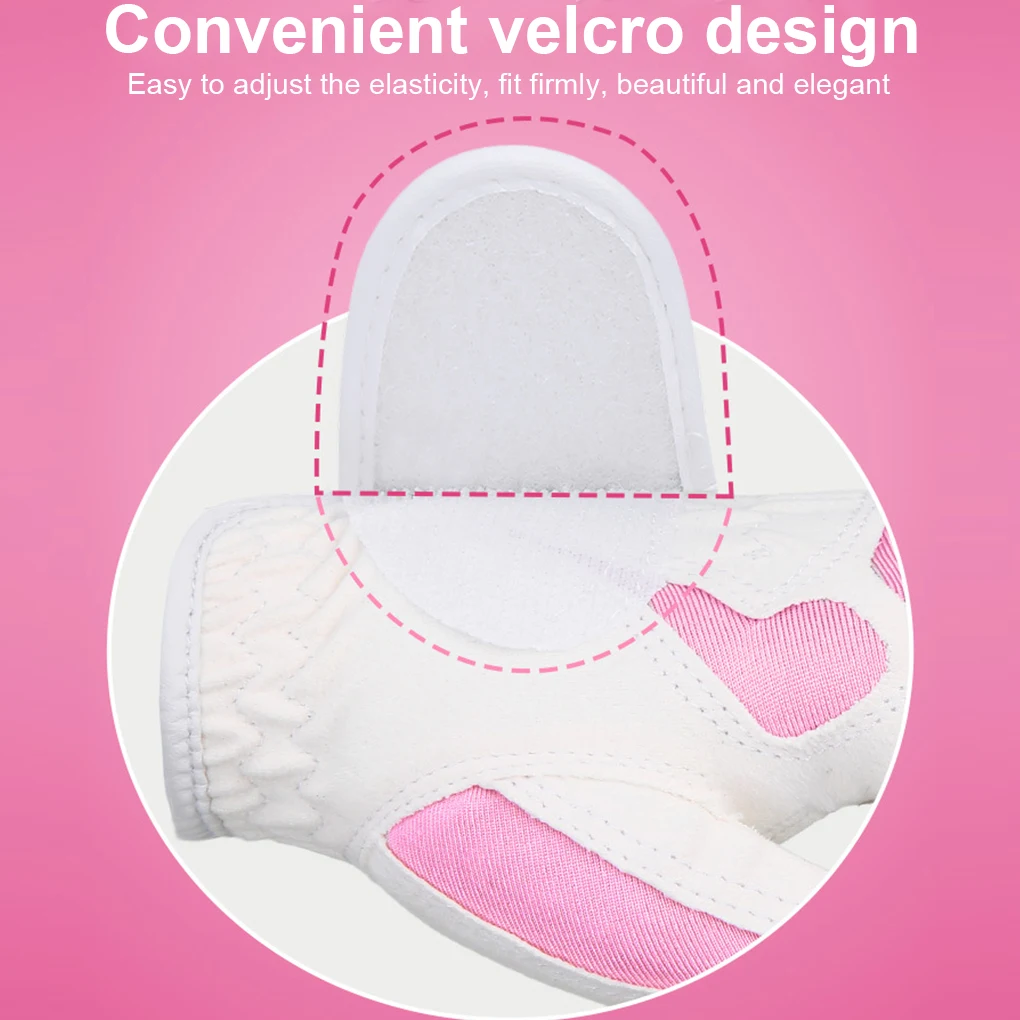 

1 Pair Golf Gloves Women Anti-slip Microfiber Cloth Mitten Elastic Breathable Glove For Outdoor Sport