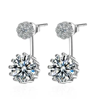 new arrival 30 silver plated luxury super shine cz zircon star ladies stud earrings promotion jewelry women gift hot