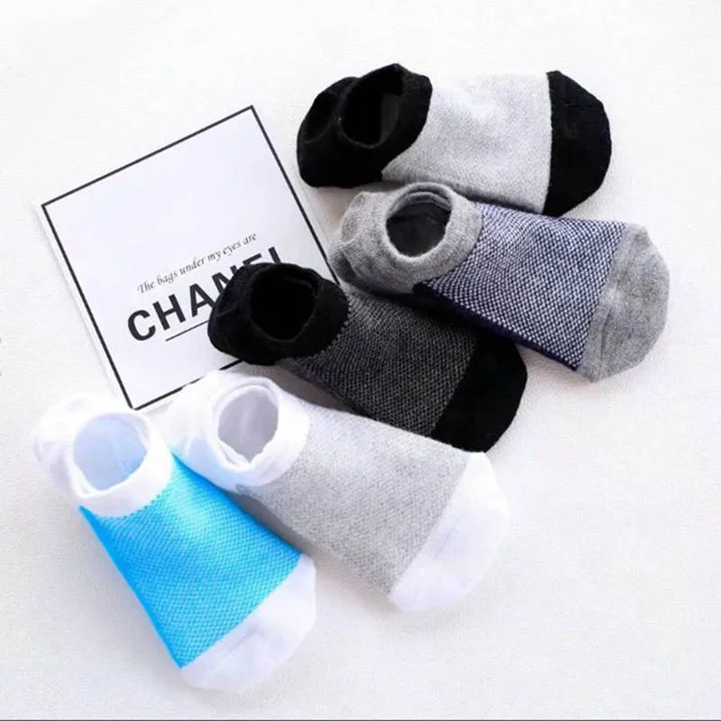 CXZD летние носки мужские тапочки бамбуковые волокна Нескользящие силиконовые