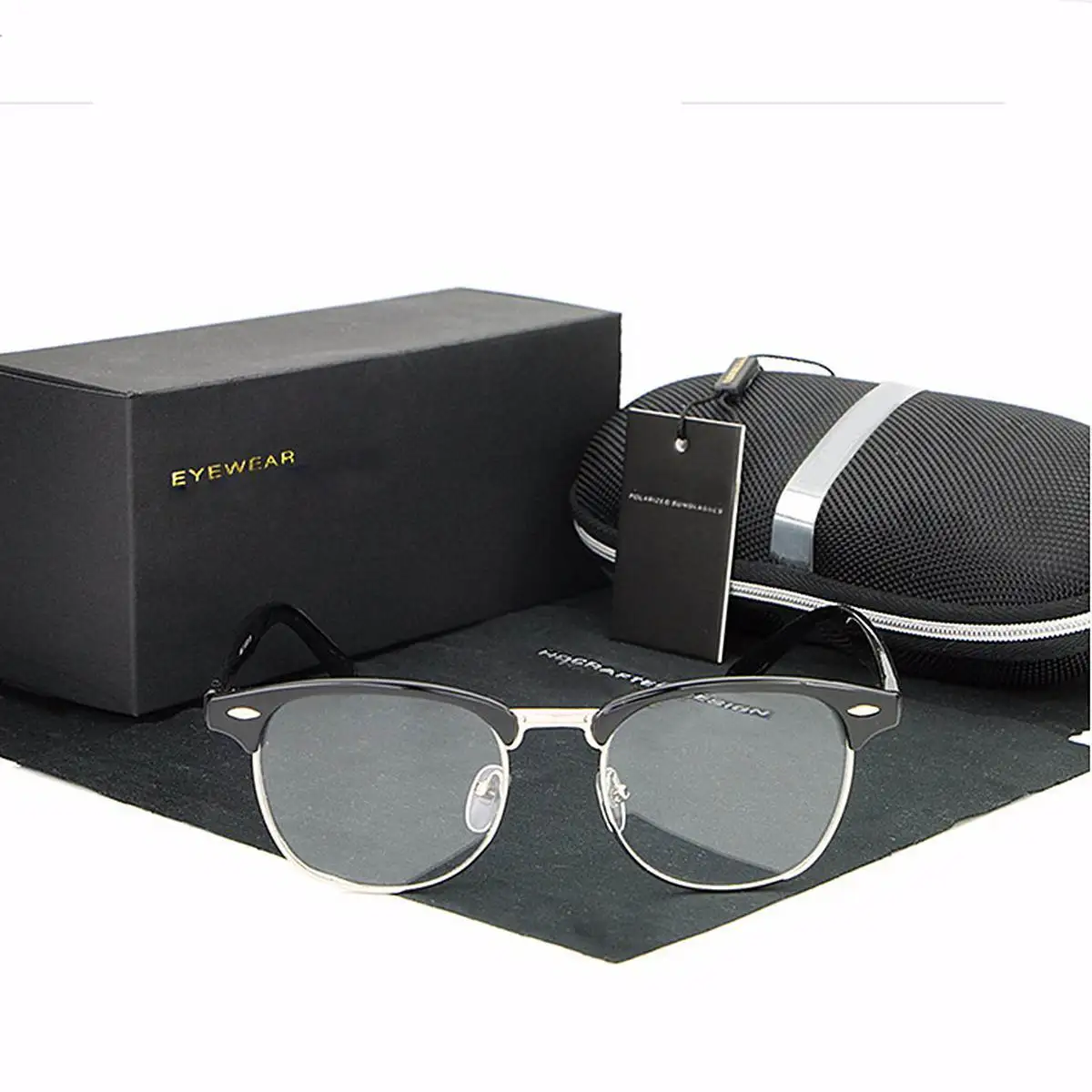 Vintage Clear Anti-Radiation Lens Eye Glasses Goggles Plain Glass Frames Men Women Fashion Transparent Semicircle Frame Glasse