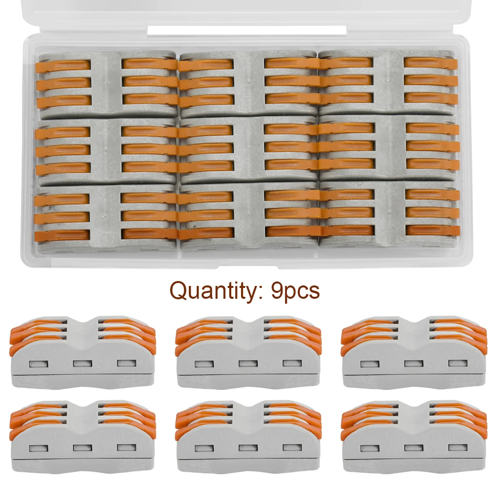 Новинка 9 шт. 6 полосный Универсальный быстрый Электрический провод соединители
