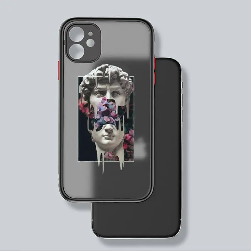 

Great Art Aesthetic David Mona Lisa Phone Case black matte transparent For iPhone 7 8 x xs xr 11 12 pro plus mini max Clear