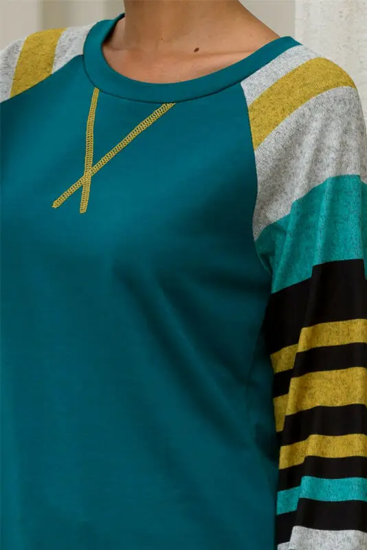 Женская Свободная Повседневная рубашка с длинным рукавом осенняя полосатая