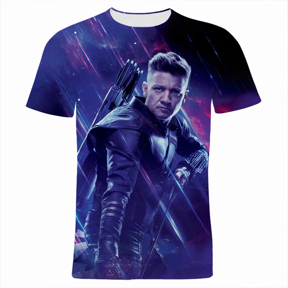 Hawkeye Женская одежда с 3D-принтом Marvel летняя детская футболка коротким рукавом