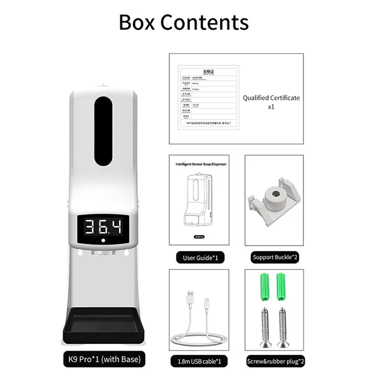 Устройство для дезинфекции и рук K9 Pro с инфракрасным датчиком
