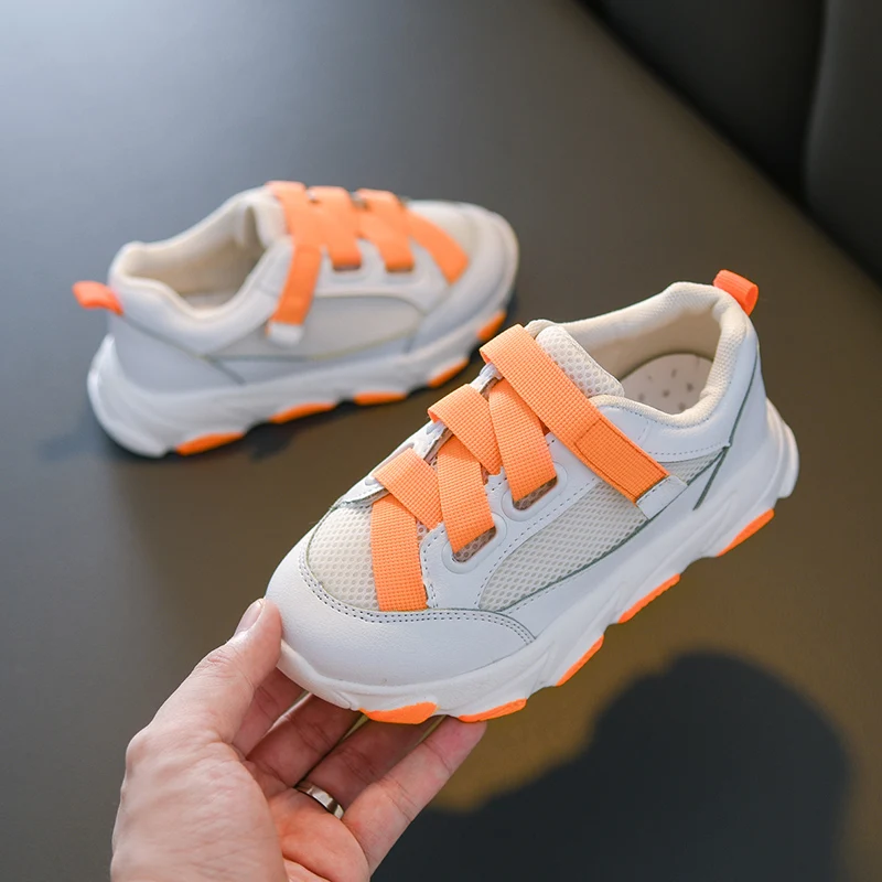 

Fashion Thick Sole Children Casual Shoes Velcro Style Non-Slip Breathable Kids Casual Sneakers All-Match Leisure Boy Girl Shoes