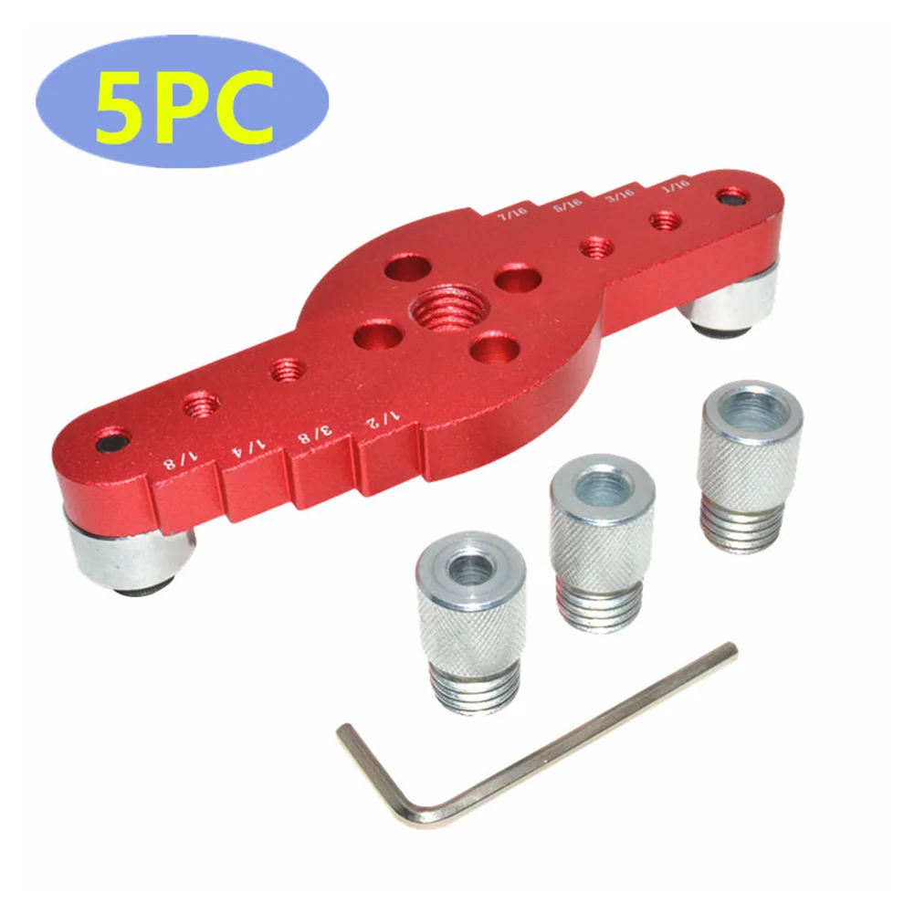 

5pcs Woodworking Punching Locator with 6/8/10mm Nut Drilling Guide Positioner Set Vertical Drilling Locator with Nut Wrench