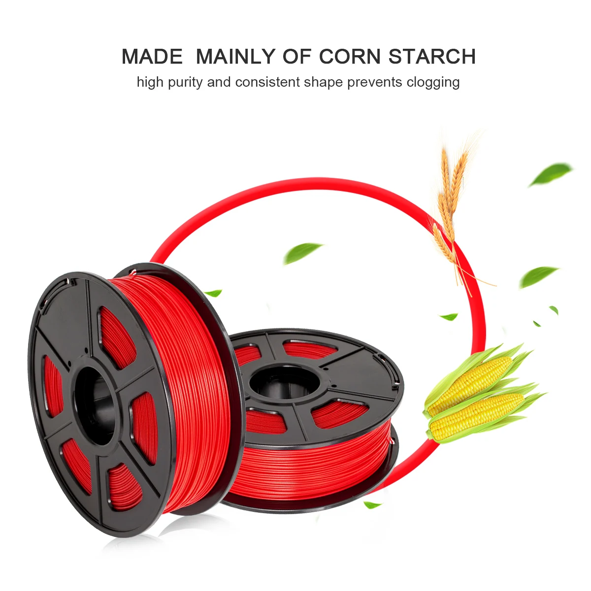 KAIGE PLA Filament 1kg 1.75mm Tolerance +/-0.02mm Biodegradable 100% No Bubbles Material Bright Colors for 3D Pen Print