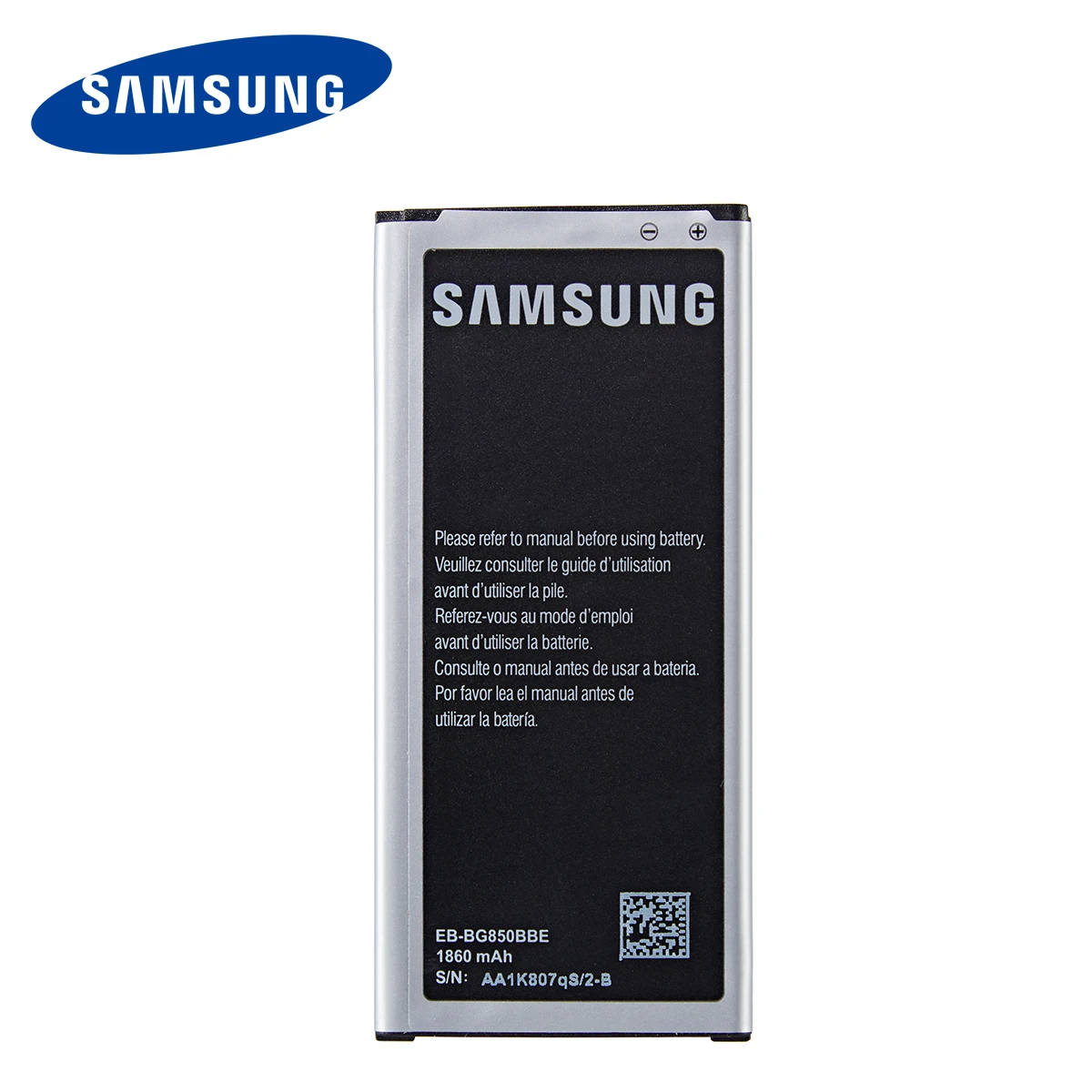 SAMSUNG-bater&iacute;a original de EB-BG850BBE/BBU para m&oacute;vil, pila de 1860mAh para Samsung Galaxy Alpha G850, G850A, G850W/S/Y/K/M, G8508S, G8509V, NFC-2