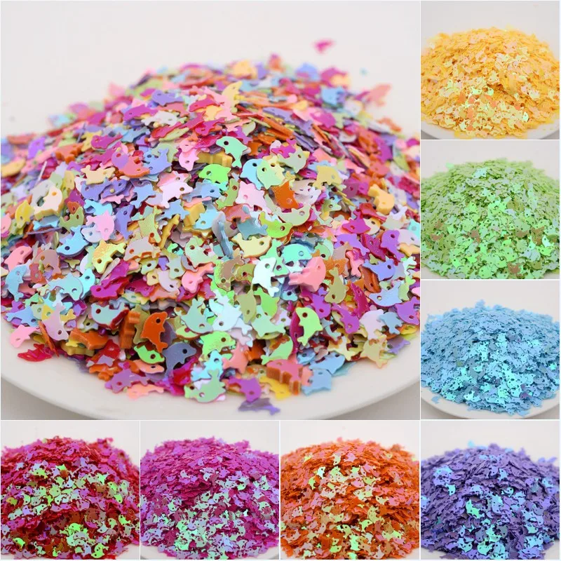 5*9 мм в форме дельфина блёстки для ногтей ПВХ свободные блестки конфетти