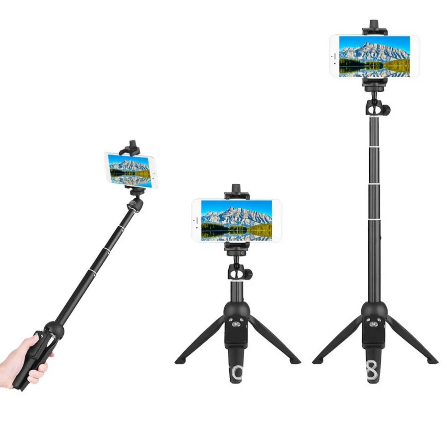 

wireless Bluetooth selfie stick with Handheld tripod Alloy self selfiestick smartphone selfie-stick 3 phone For Samsung IPhone