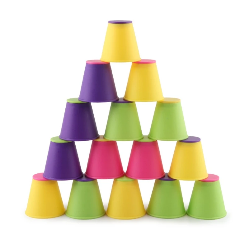 

32 Stacking Cups,Stacking Cup Set With Stacking Plate, Fast Family Matching, Fast Cup Game, Party Toys For Children And Adults
