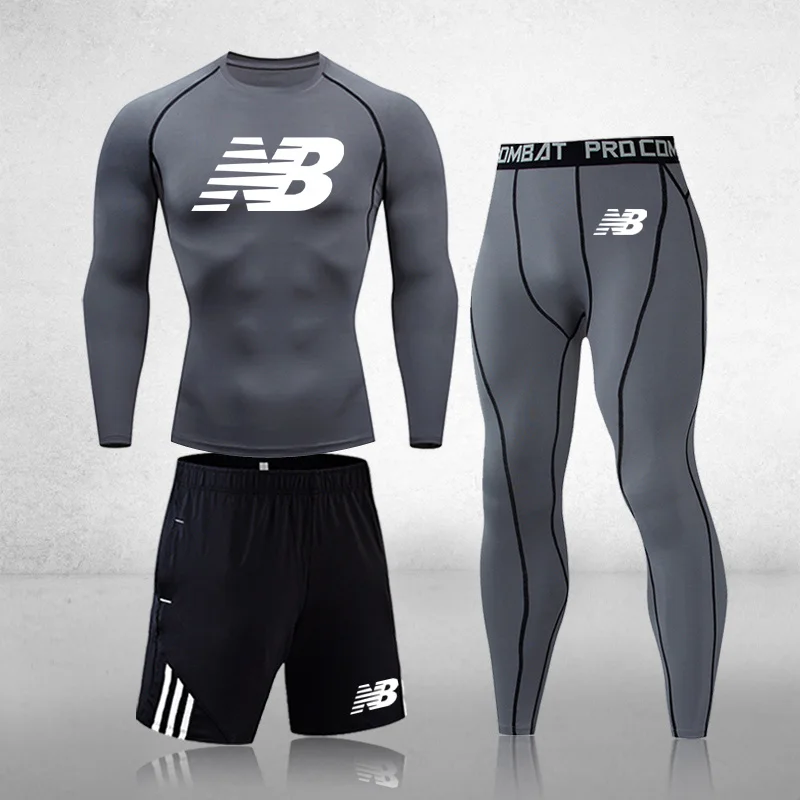 

Newly Listed Men's Compression Sports Suits Quick-Drying T-Shirt Clothes Running MMA Jogging Gym Exercise Fitness Men's T-Shirts