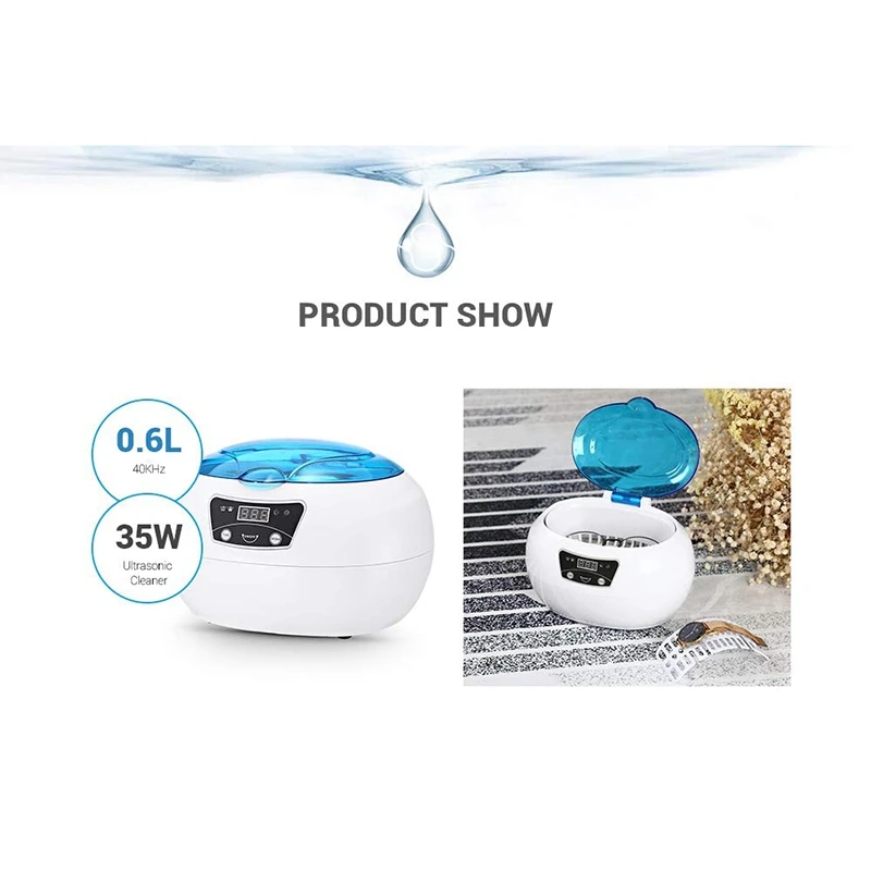 

600ML Ultrasonic Cleaning Machine 50Hz Professional Cleaner Jewelry Watches and Salon Instruments