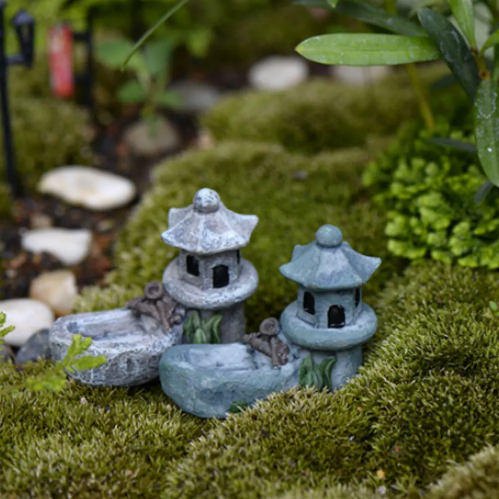 Садовый миниатюрный пруд башня игрушки искусственный полимерный двор DIY