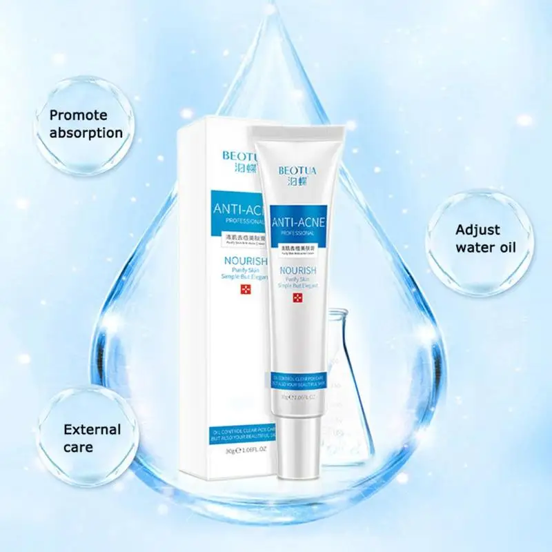 Aloe Acne Face Cream Treatment Anti-acne Scar Day Cream Pores Control Oil Acne Remove Whitening Shrink Care Face Collagen S D3Y5