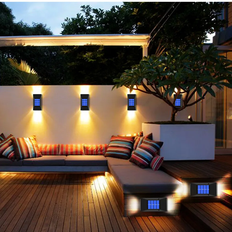 

Solar wall lamp outdoor decoration garden courtyard household wall lamp rainproof light up and down outdoor decoration wall lamp