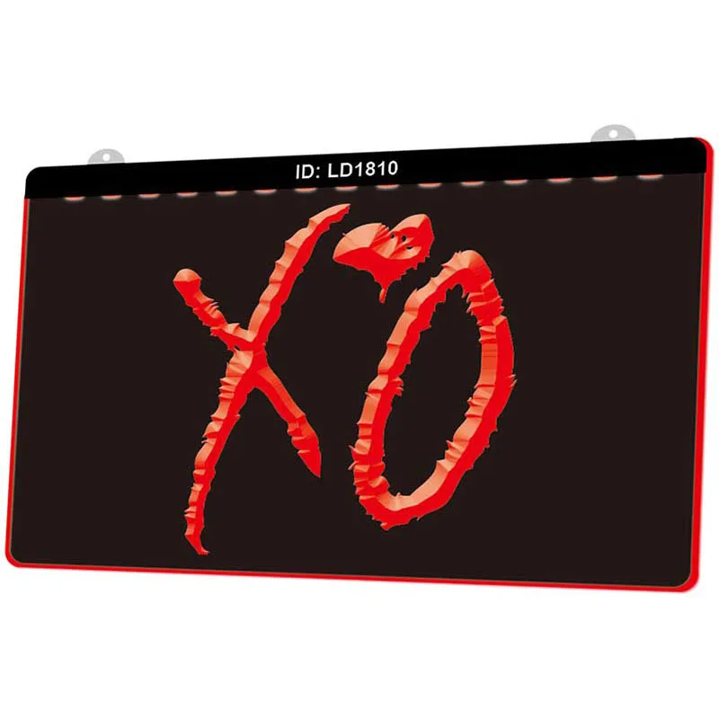 LD1810 XO классический логотип новый 3D гравировка светильник световой знак