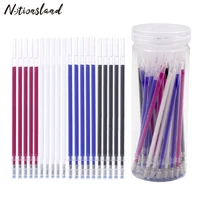 50pcs high temperature disappearing pen refill for diy patchwork pu leather fabric marker heat erasable pen with a storage box