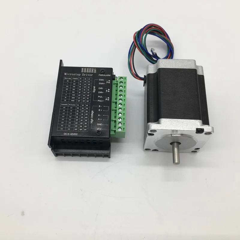 Экономичный комплект шагового двигателя Nema23 57*56 мм 3A 1.2Nm 172Oz-in 6,35 мм вал 2ph 4 провода с высоким крутящим моментом