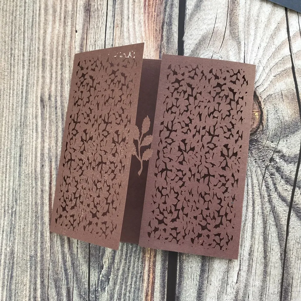 

20pcs Leaves Wedding Invitations Card Full Sets with inner&envelop Valentine's Day Favor Birthday Decoration Party Card Supplies