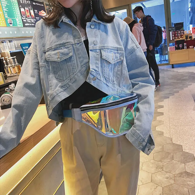 

Women Fanny Pack PU Laser Purse Waist Chest Bum Bag Ladies Sport Shoulder Bag