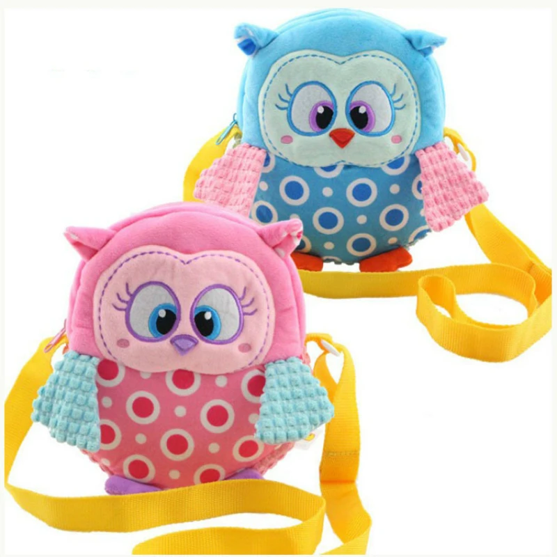New Cute Cartoon Soft Owl Monkey Animals backpack Toy for Children schoolbag plush hasp baby bags WJ577