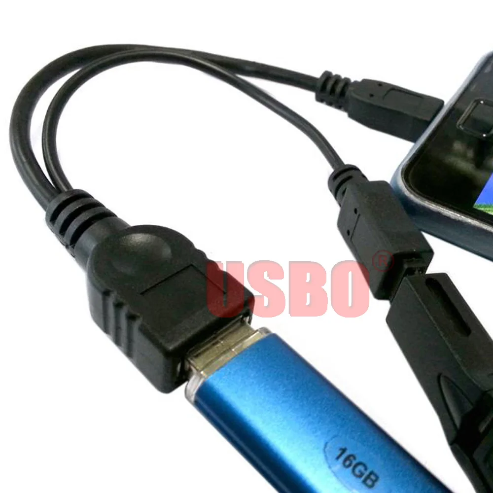 Высококачественный черный 0 1 м микро USB OTG Дата кабель мужской женский