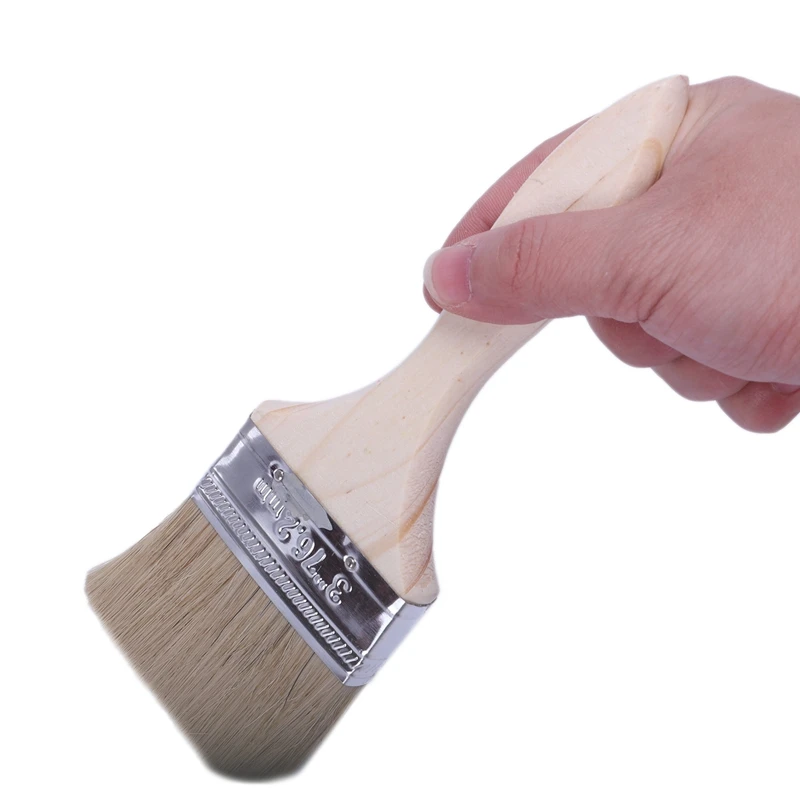 

3Inch Wide Wooden Grip Bristle Painting Drawing Oil Paint Brushes Pen with 2Pcs 10-Slot Portable Plastic Resistors Electronic Co