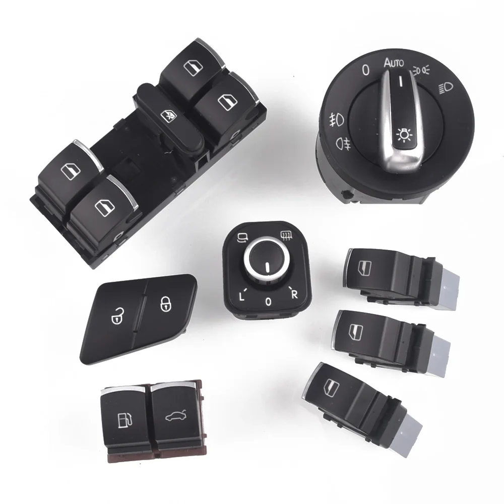 

8 шт./лот, оконная фара, зеркало, задняя дверь, кнопка управления топливными дверями для VW Passat B6 3C 0962125 Б 5ND 959565 Б 5ND 941431 A