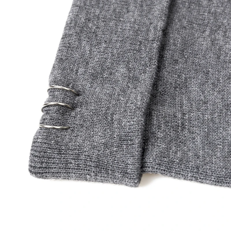 Мужские зимние шапки черные железные кольца хип хоп Skullcap женские вязаные теплые