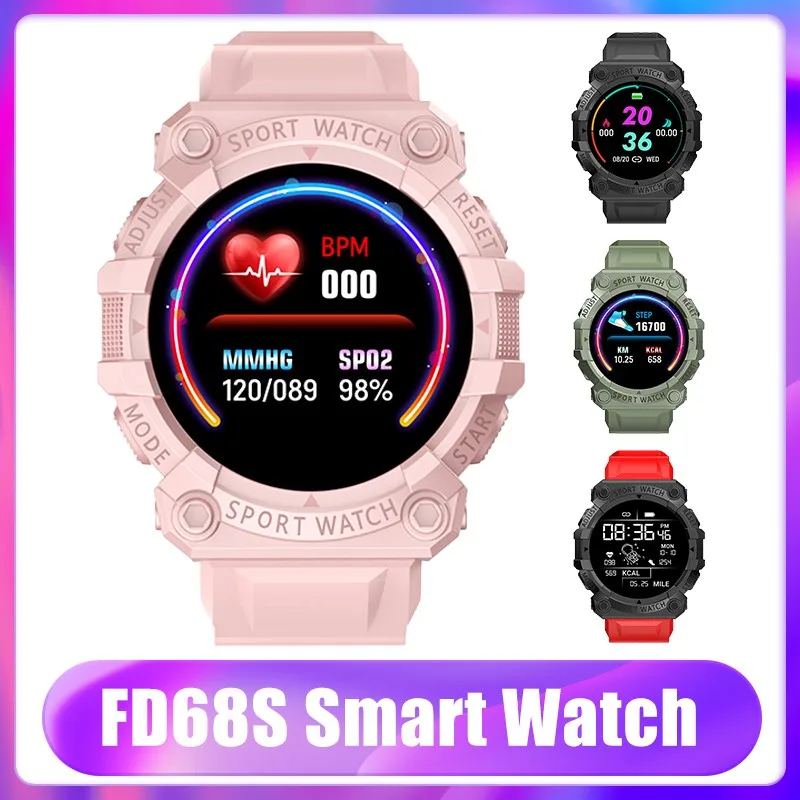 

FD68S Smart Watch Sports Smartwatch Heart Rate Blood Pressure Monitor Intelligent Clock Hour Dial Push Weather For IOS/Android