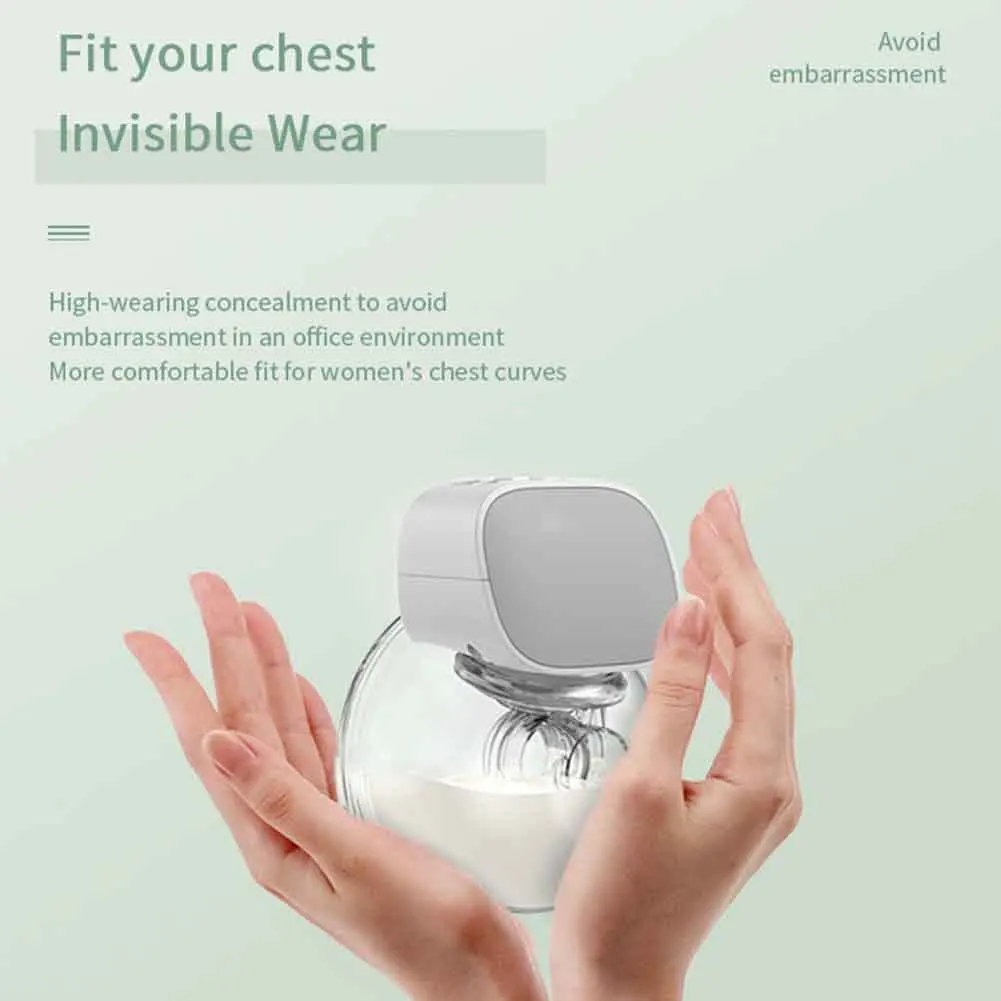 Extractor de leche el&eacute;ctrico port&aacute;til, dispositivo inteligente recargable por USB, silencioso, manos libres, autom&aacute;tico-4